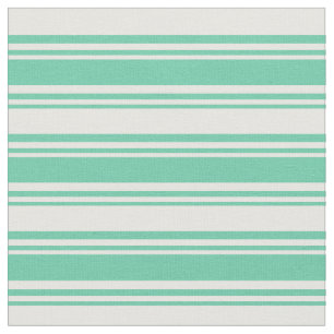 Muster für Aquamarine und weiße Streifen Stoff
