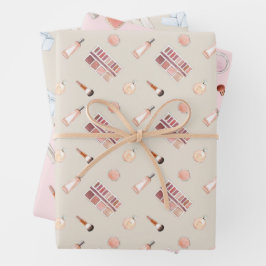 Muster für Aquarellfarben Geschenkpapier Set