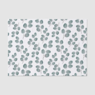 Muster für Aquarellfarben-Silver-Dollar-Eukalyptus Seidenpapier