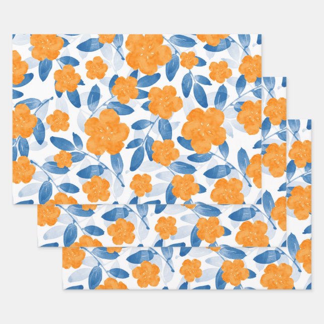 Muster für Aquarellmoore und Blätter (Set)