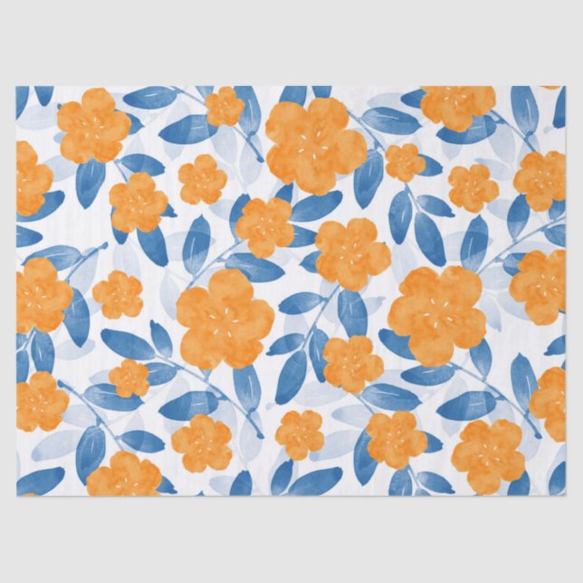 Muster für Aquarellmoore und Blätter Seidenpapier (Vorderseite)