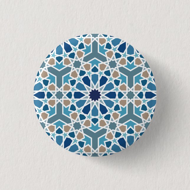 Muster für arabisch geometrische Gestaltung Button (Vorderseite)