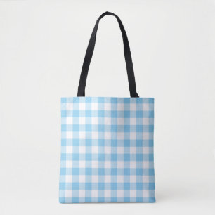 Muster für Baby Blue und White Large Gingham Karos