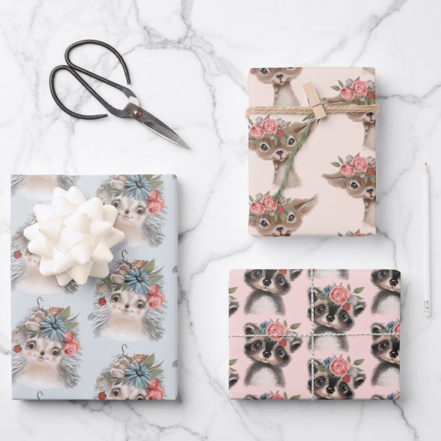 Muster für Babys Geschenkpapier Set (Vorderseite)