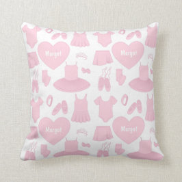 Muster für Ballet Kleidung - weißer Hintergrund Kissen