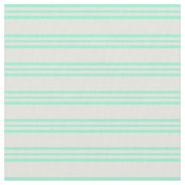 Muster für Beige und Aquamarine Stoff (Nahaufnahme)