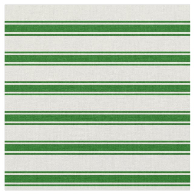 Muster für beige und dunkel grüne Linien Stoff (Nahaufnahme)