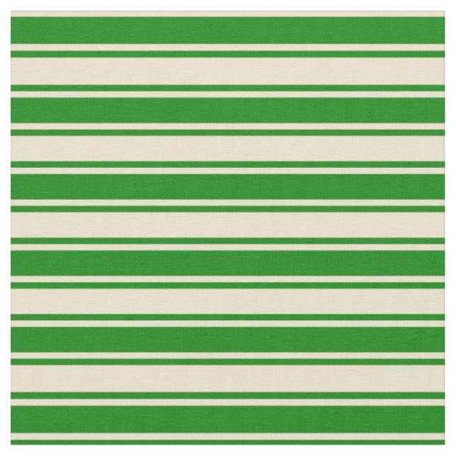 Muster für beige und grüne Streifen Stoff (Nahaufnahme)