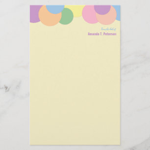 Muster für benutzerdefinierte farbige Kreise vom S Briefpapier