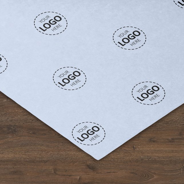 Muster für benutzerdefinierte Logos Blauer Werbefi Seidenpapier (Von Creator hochgeladen)