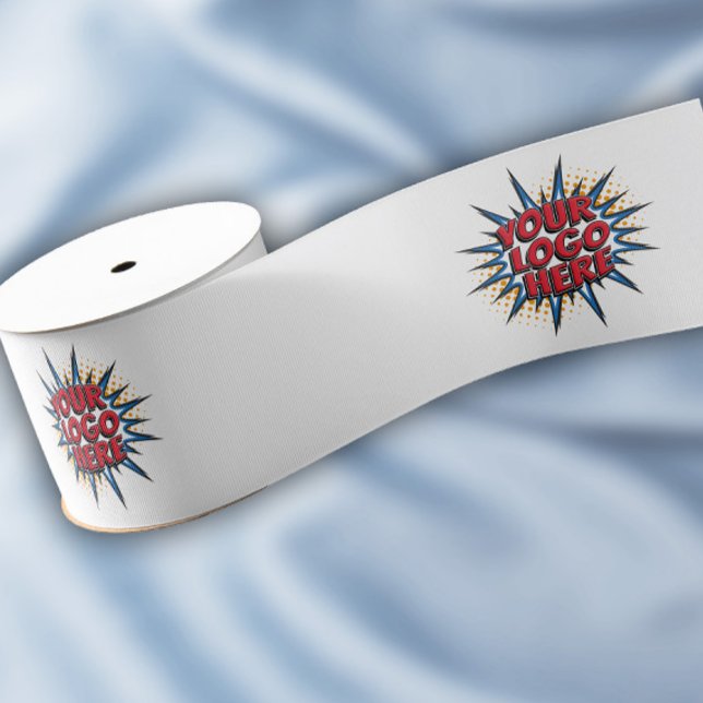 Muster für benutzerdefinierte Logos Weiße Werbeakt Ripsband (Von Creator hochgeladen)