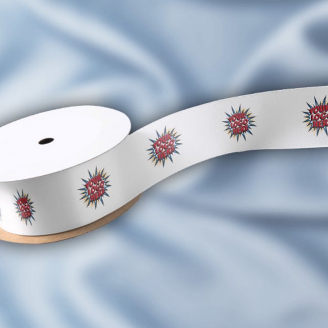 Muster für benutzerdefinierte Logos Weiße Werbeakt Satinband (Von Creator hochgeladen)