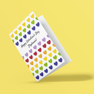 Muster für benutzerdefinierte Meldungsrainbow-Hear Karte