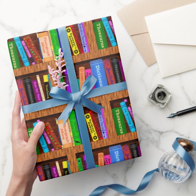Muster für Bibliotheksbücher für Leser Geschenkpapier (Schenken)