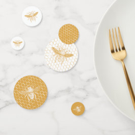 Muster für Bienen und Golden Honeycomb Konfetti