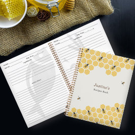 Muster für Bienen und Honeycomb Notizbuch