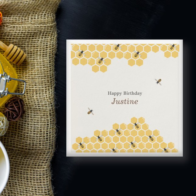 Muster für Bienen und Honeycomb Serviette (Bee and Honeycomb Napkins)