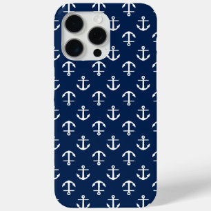 Muster für blaue Anker iPhone 15 Pro Max Hülle