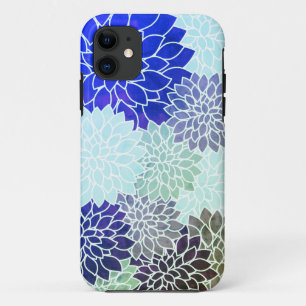 Muster für blaue Lila grüne Blume Case-Mate iPhone Hülle
