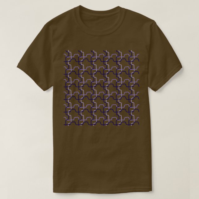 Muster für blaue Linien T-Shirt (Design vorne)