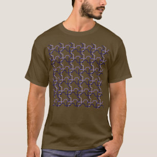 Muster für blaue Linien T-Shirt