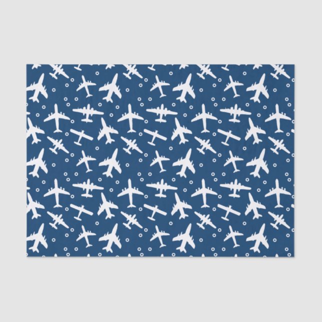 Muster für blaue Luftfahrt Seidenpapier (Vorderseite)