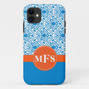 Muster für blaue/orangefarbene Damaskus - iPhone 5 Case-Mate iPhone Hülle