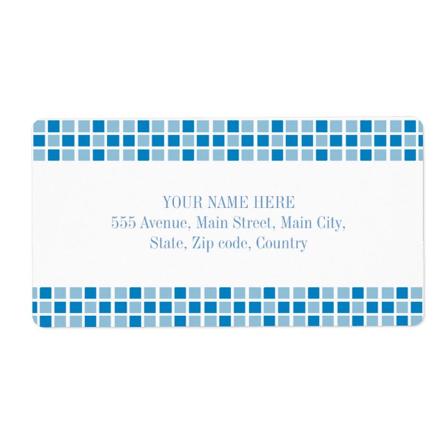 Muster für blaue Quadrate (Vorne)