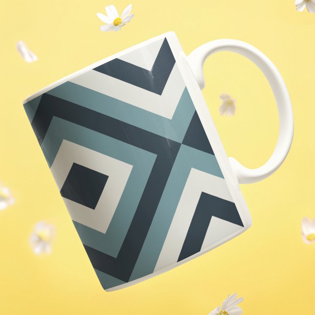 Muster für blaue Quadrate Kaffeetasse (Mugs)