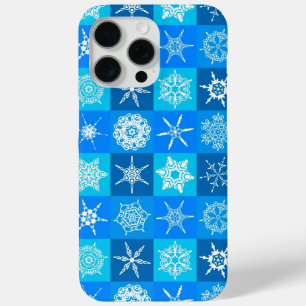 Muster für blaue Schneeflocken Case-Mate iPhone Hülle