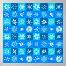 Muster für blaue Schneeflocken