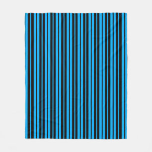 Muster für blaue schwarze vertikale Streifen Fleecedecke