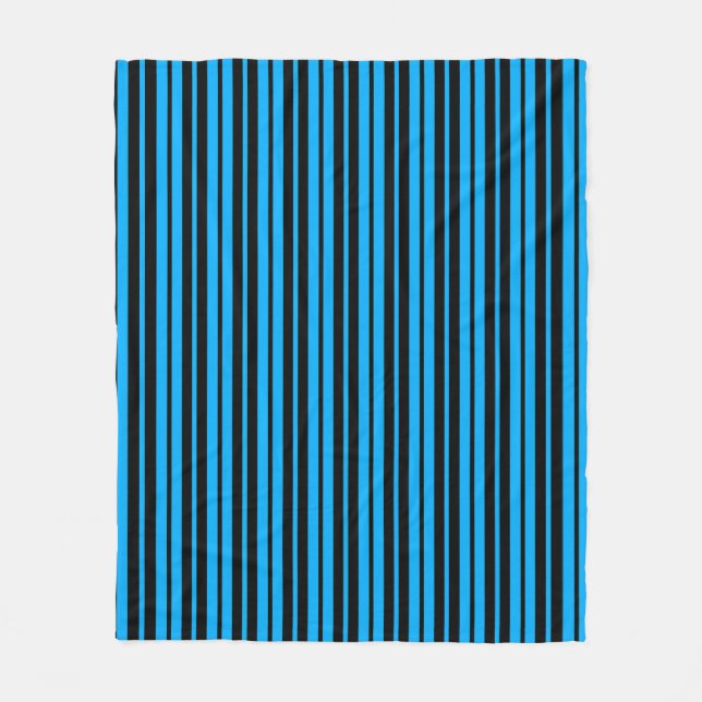 Muster für blaue schwarze vertikale Streifen Fleecedecke (Vorderseite)
