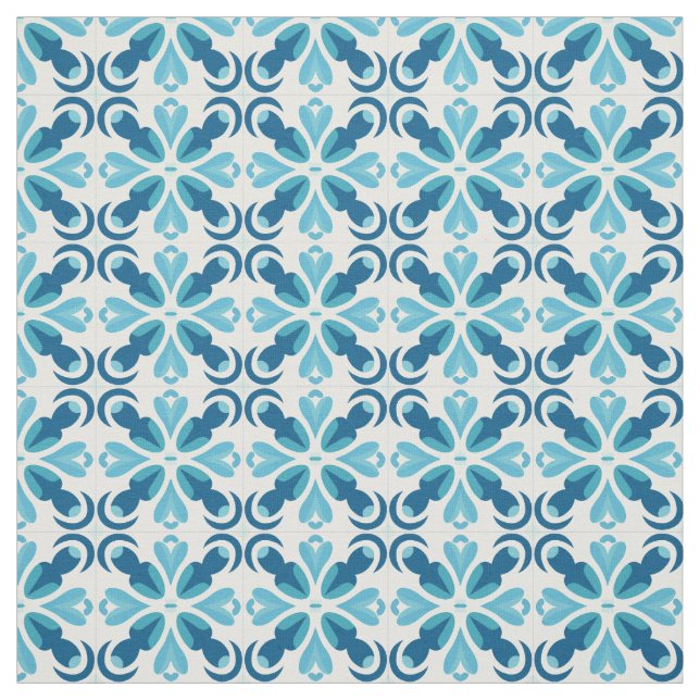 Muster für blaue Tile Stoff (Muster)