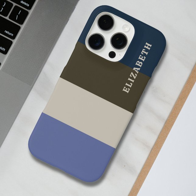 Muster für blaue und braune Streifen Case-Mate iPhone Hülle (Von Creator hochgeladen)