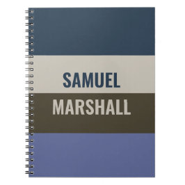 Muster für blaue und braune Streifen Notizblock