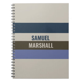 Muster für blaue und braune Streifen Notizblock