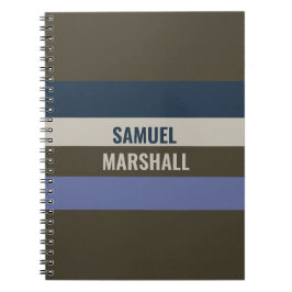 Muster für blaue und braune Streifen Notizblock