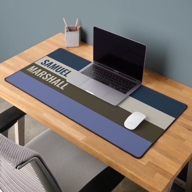 Muster für blaue und braune Streifen Schreibtischunterlage (Büro 2)