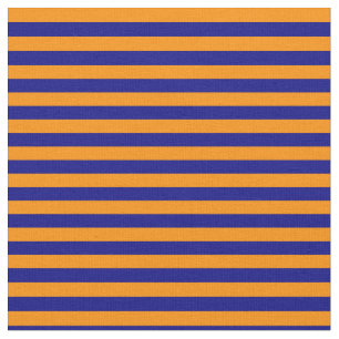 Muster für blaue und dunkle Orangenstreifen Stoff