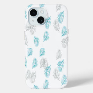 Muster für blaue und graue Blätter Case-Mate iPhone Hülle