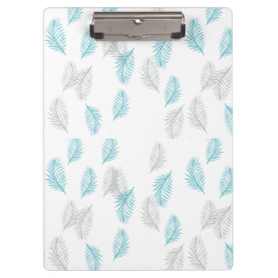 Muster für blaue und graue Blätter Klemmbrett
