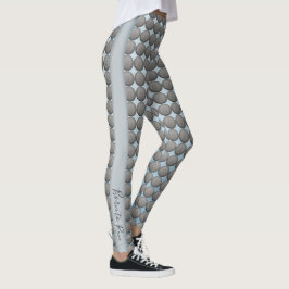 Muster für blaue und graue Polka-Punkte Leggings