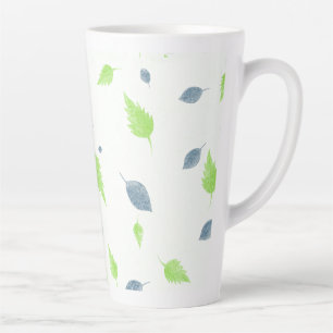 Muster für blaue und grüne Blätter Milchtasse