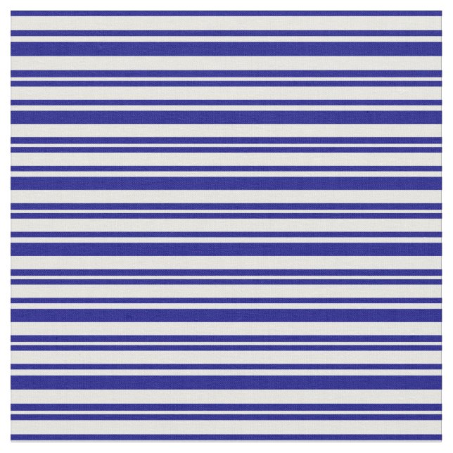 Muster für blaue und Minze Cream Lines Stoff (Nahaufnahme)