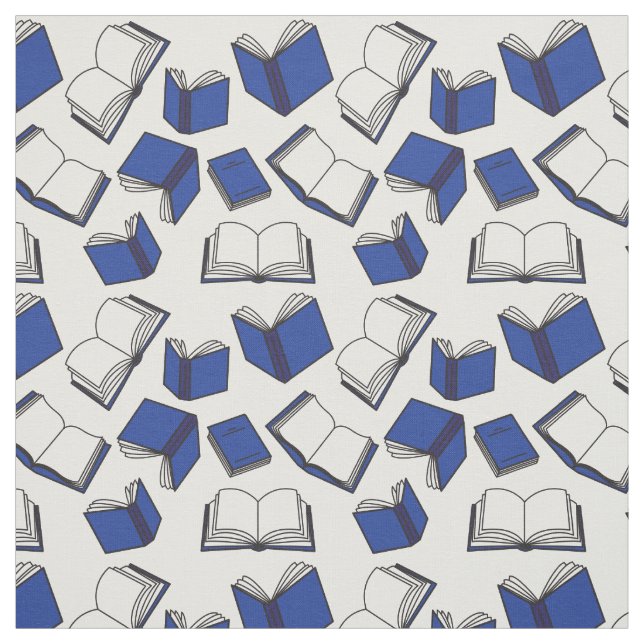 Muster für blaue und weiße Bücher Stoff (Muster)