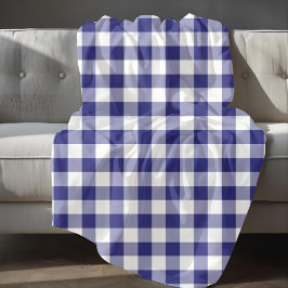 Muster für blaue und weiße Gingham-Karos Fleecedecke