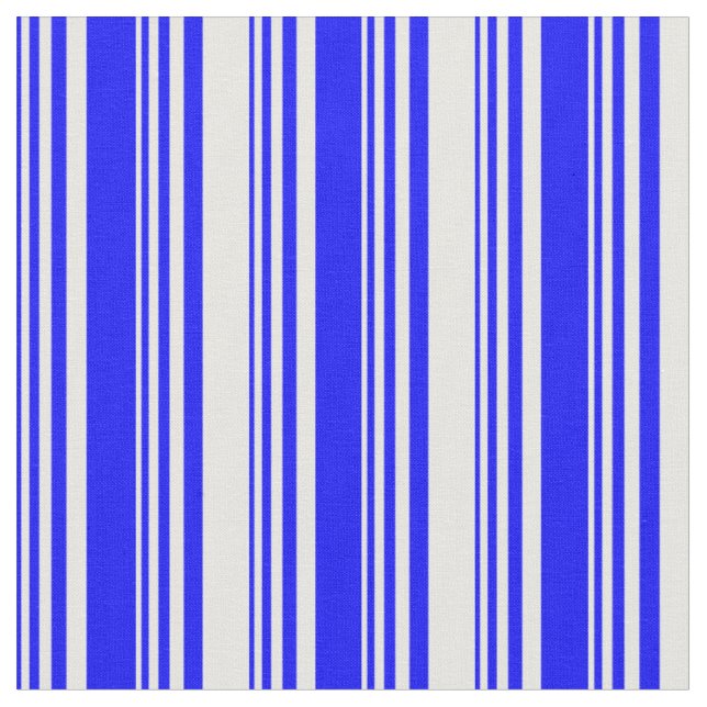 Muster für blaue und weiße Linien Stoff (Nahaufnahme)