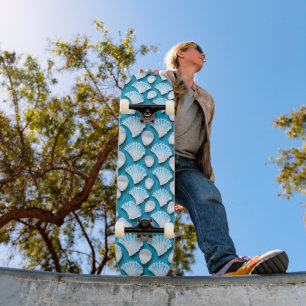 Muster für blaue und weiße Ozeane Skateboard