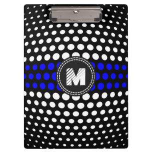 Muster für blaue und weiße Polka-Punkte Klemmbrett